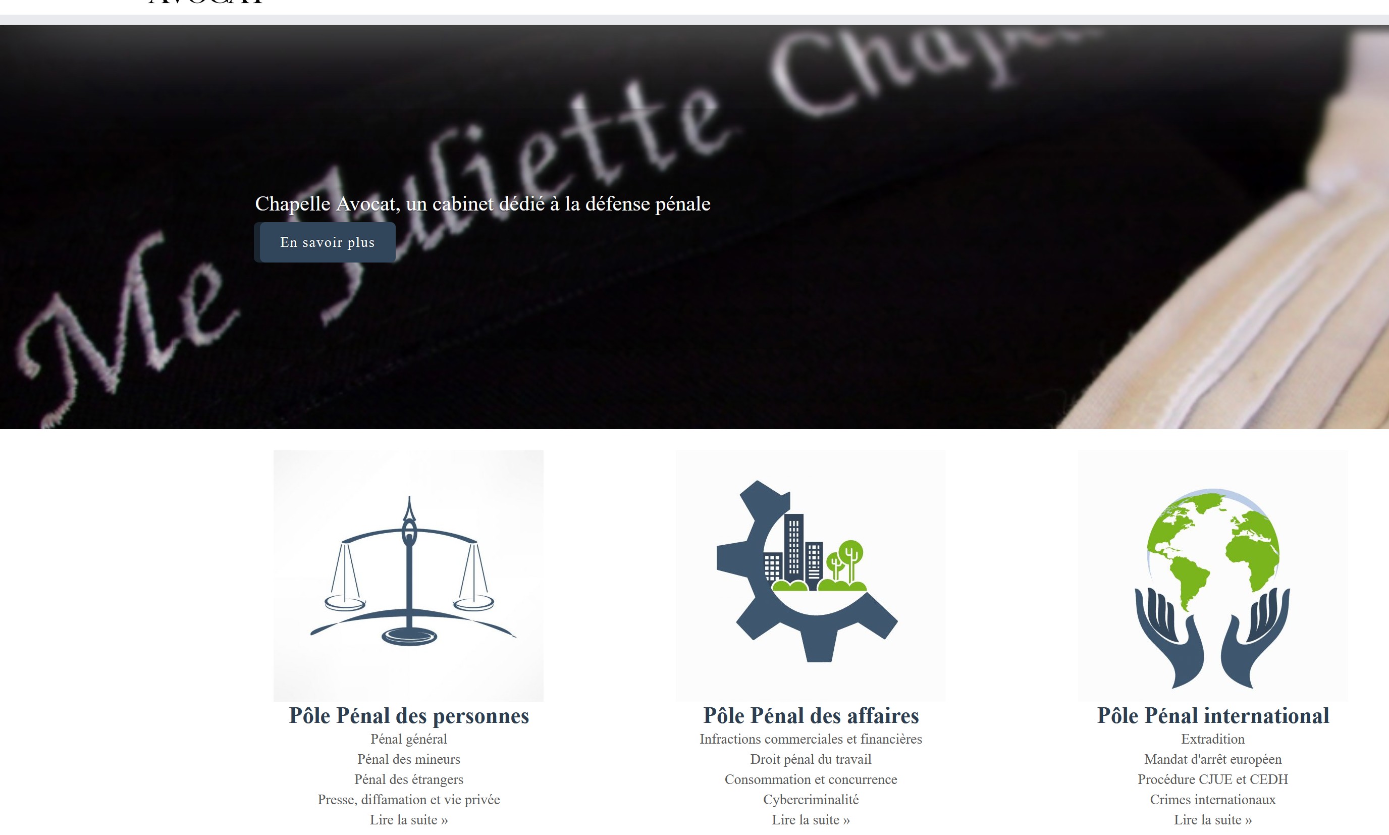 Avocat website screenshot