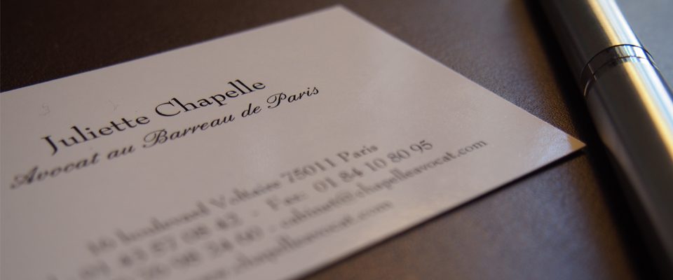 Carte de visite Juliette Chapelle